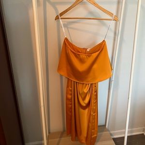 Golden Yellow Formal/Cocktail Dress - Midi